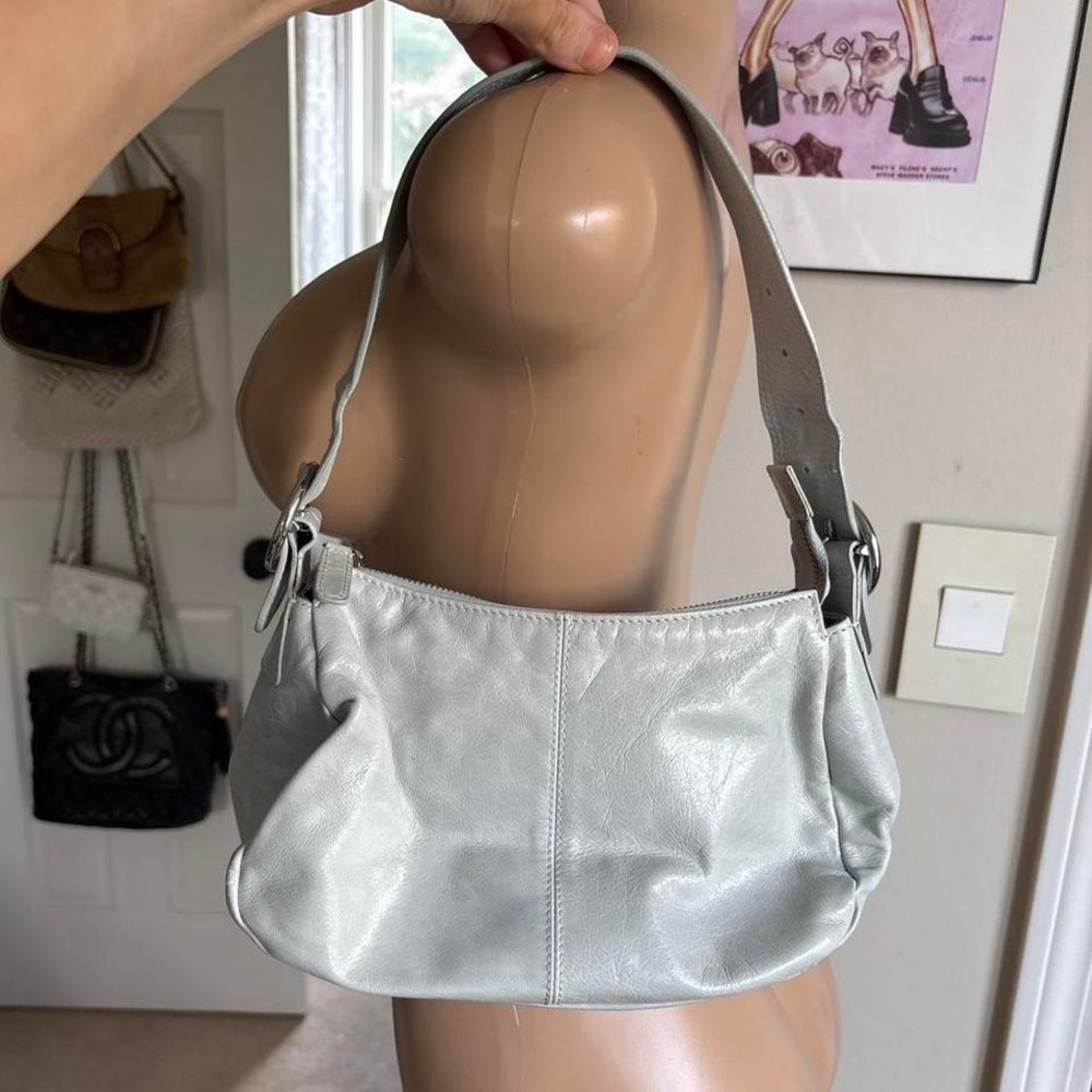 Y2K 2000s light green gray shoulder bag